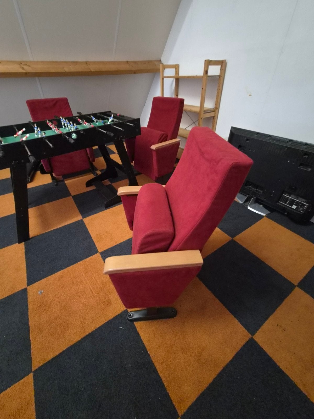 3 bioscoopstoelen, Huis en Inrichting, Stoelen, Ophalen, Gebruikt, Klassiek, Comfortabel, Drie