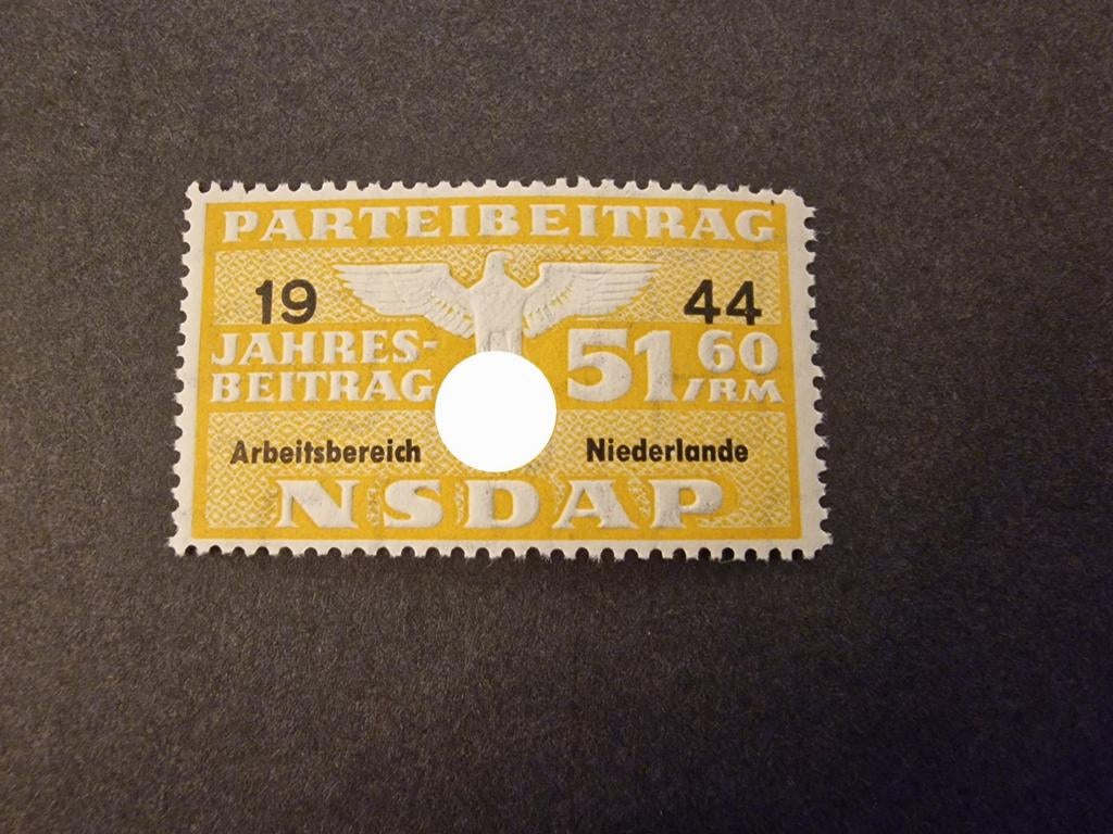 Contributiezegel NSDAP Nederland, Verzamelen, Ophalen of Verzenden, Nederland