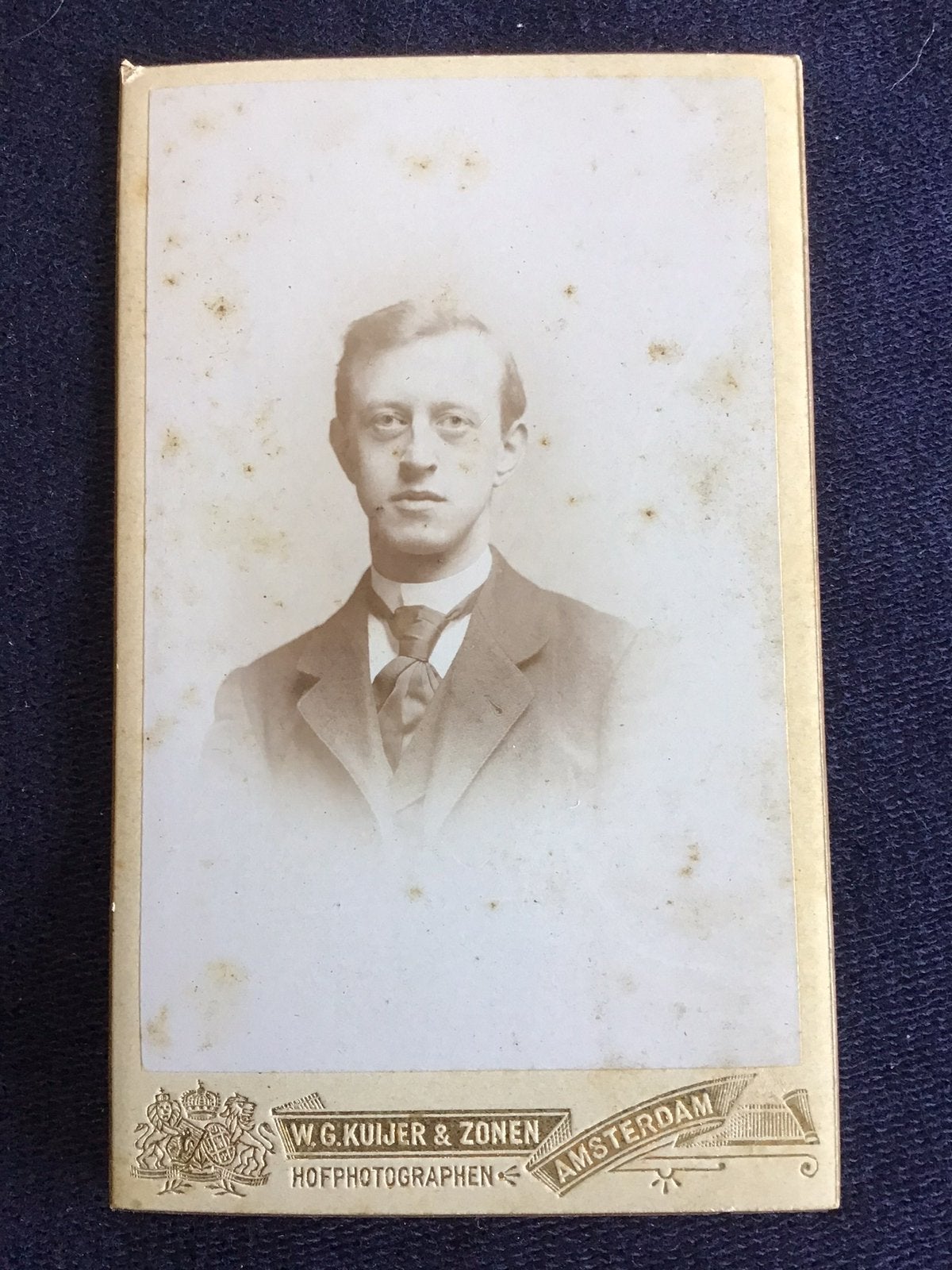 CDV, Jongeman, KUIJER & ZONEN, AMSTERDAM, Carte de Visite 3, Verzenden, Voor 1940, Gebruikt, Foto