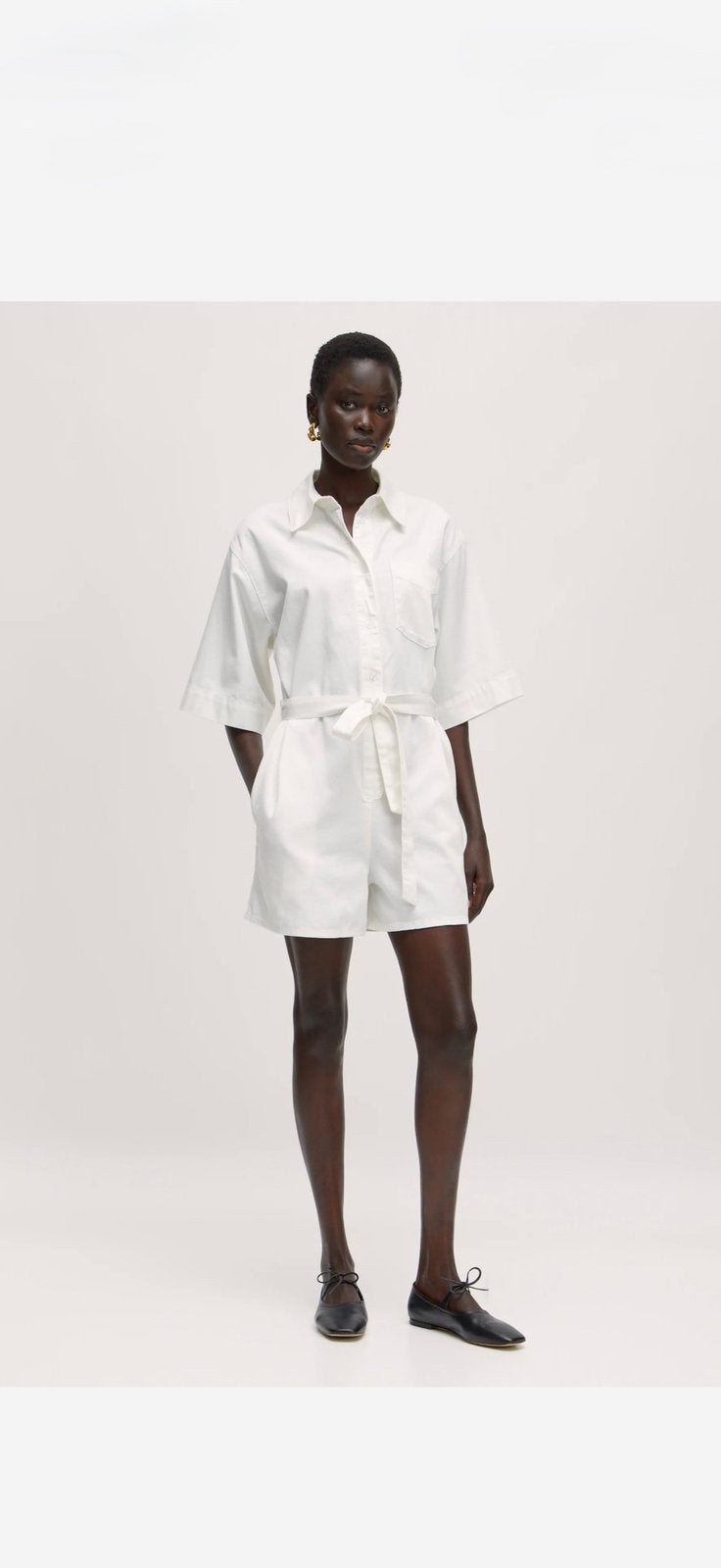 NIEUW! Mooie off- white Jumpsuit van Edited maat 42!, Kleding | Dames, Jumpsuits, Verzenden, Nieuw, Maat 42/44 (L), Wit