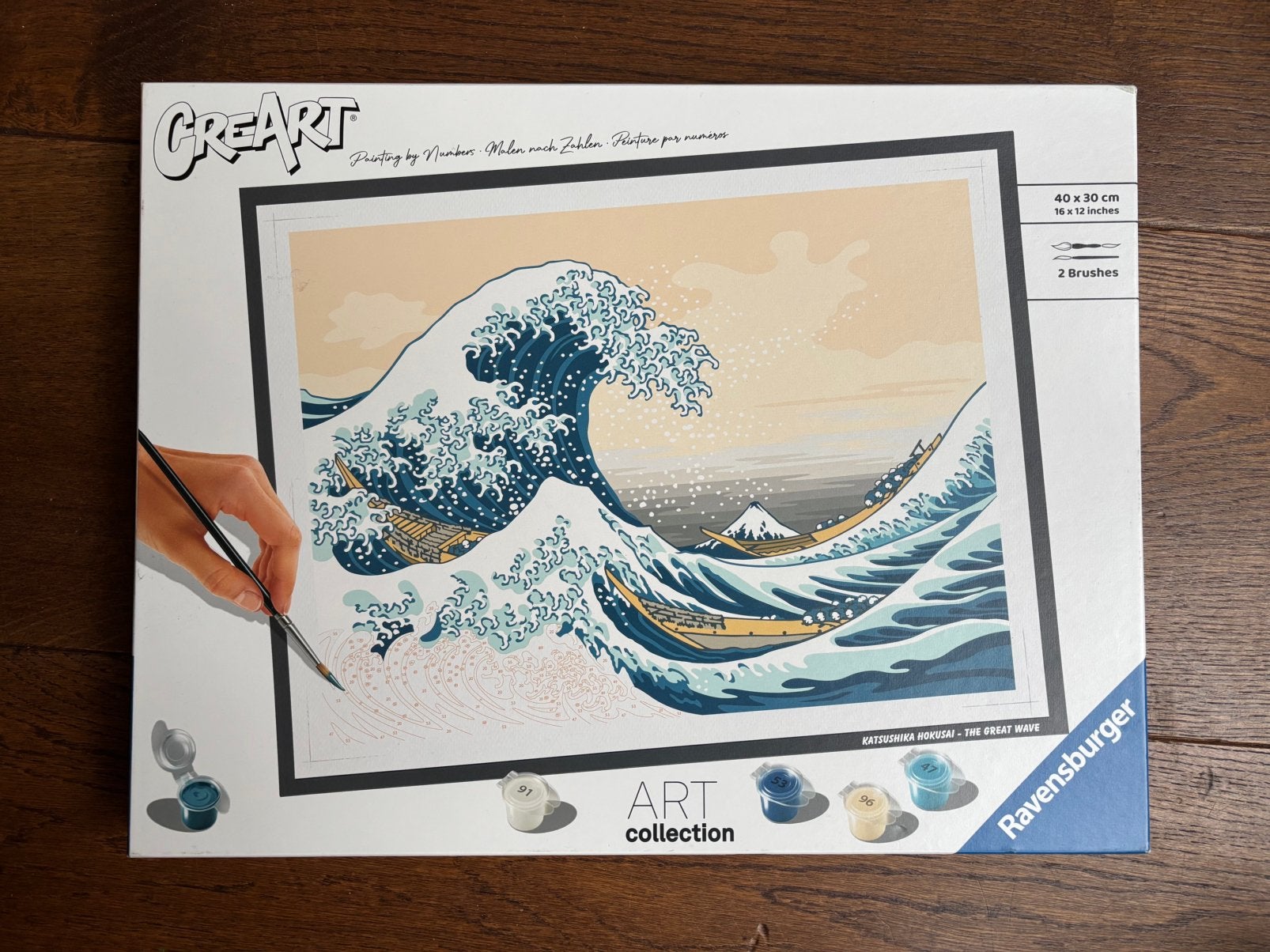CreArt Painting by Numbers: Hokusai, The Great Wave NIEUW, Ophalen of Verzenden, Nieuw, Schilderen op nummer