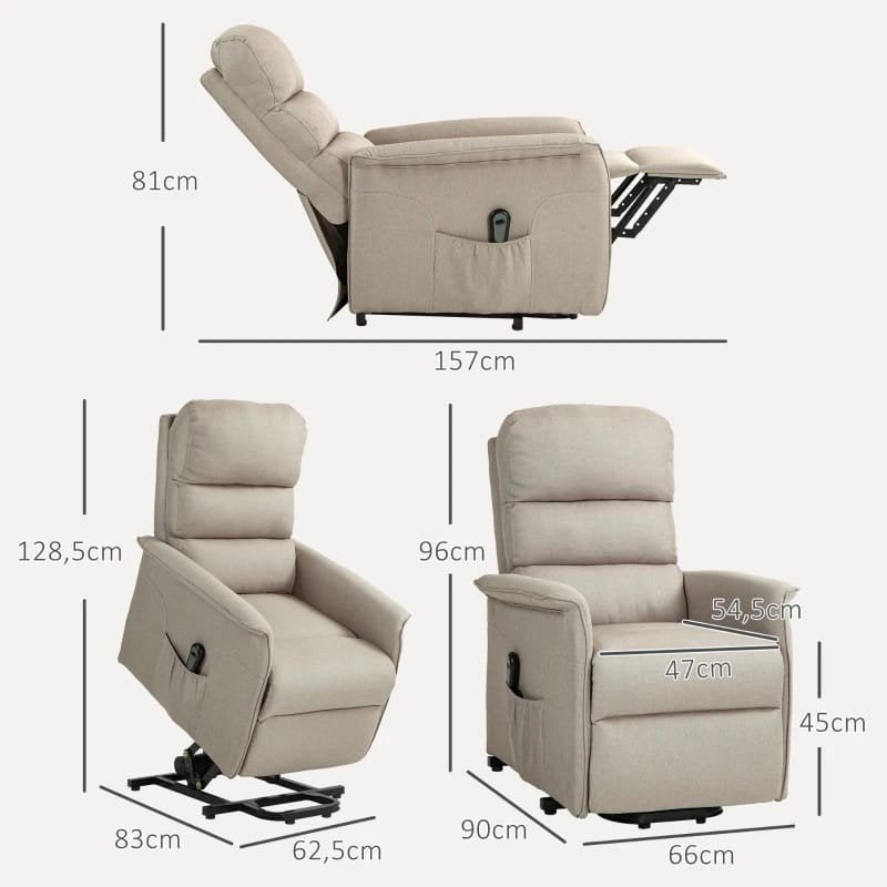 sta op stoel Relaxfauteuil met Voetensteun en Armleuningen, Huis en Inrichting, Fauteuils, Modern, Comfortabel, Nieuw, 75 tot 100 cm