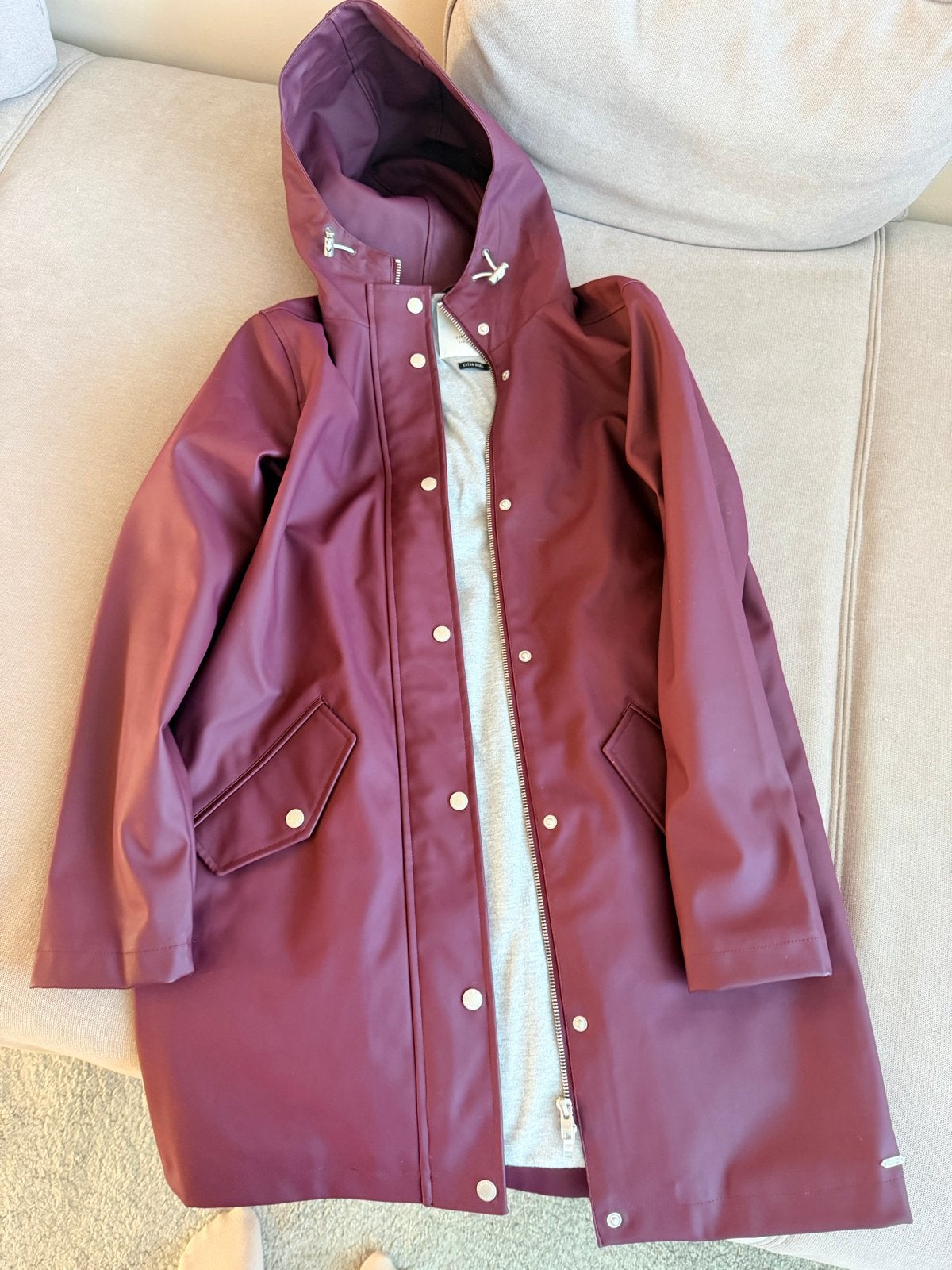 America Today regenjas bordeauxrood - Extra Small, Ophalen, Zo goed als nieuw, Maat 34 (XS) of kleiner, Rood