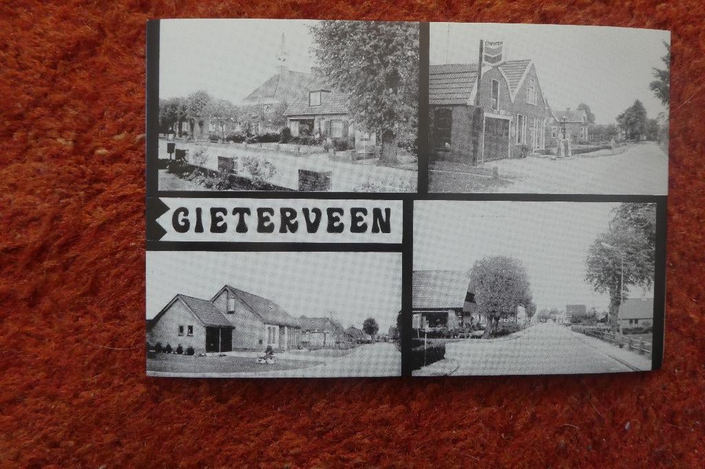 Gieterveen bij Gieten Fraaie Dorpsgezichten, Verzamelen, Verzenden, 1940 tot 1960, Ongelopen