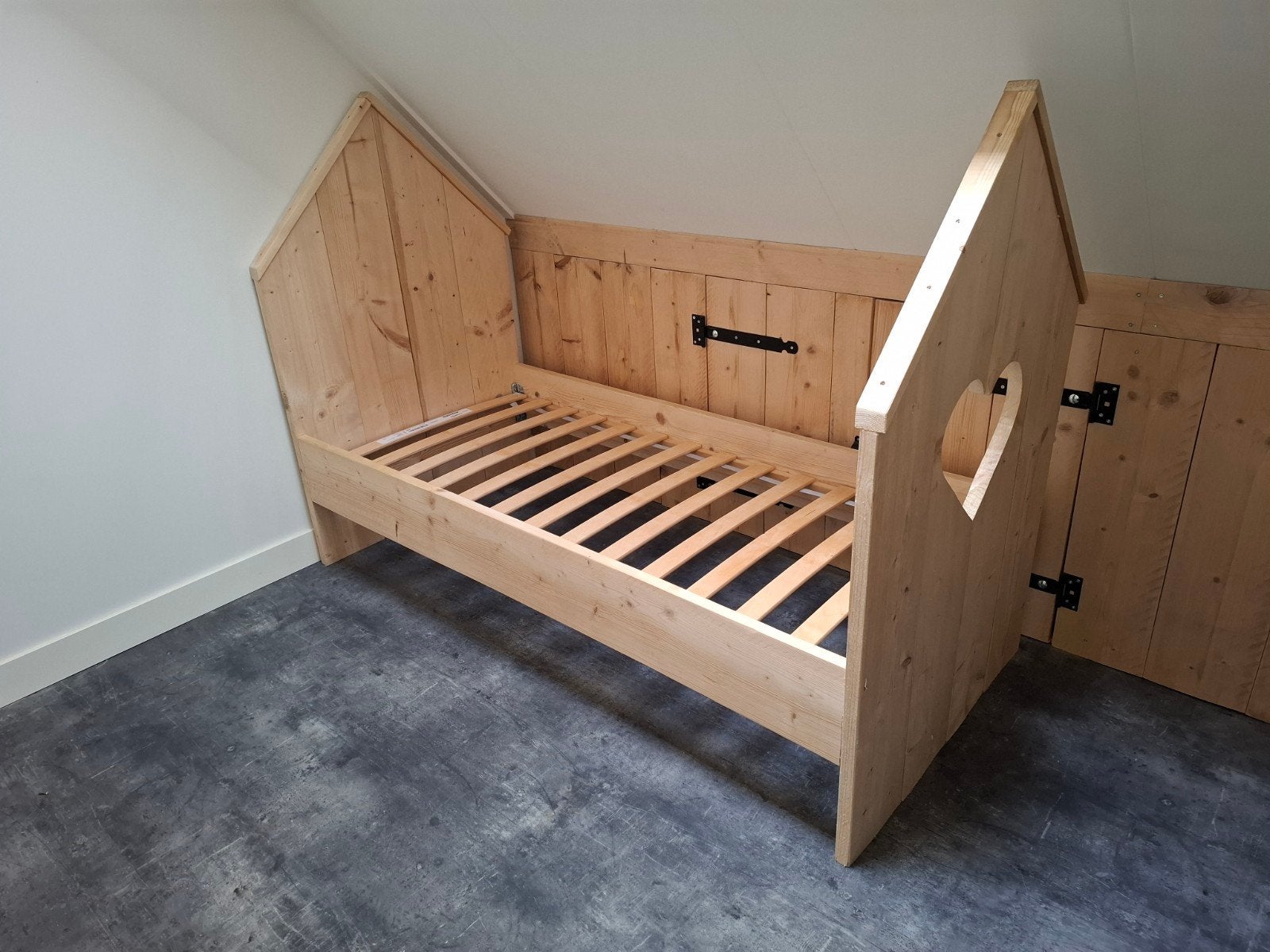 Steigerhout kinderbed 160 x 70, Steigerhout, Eenpersoons, 70 cm of minder, 190 cm of minder
