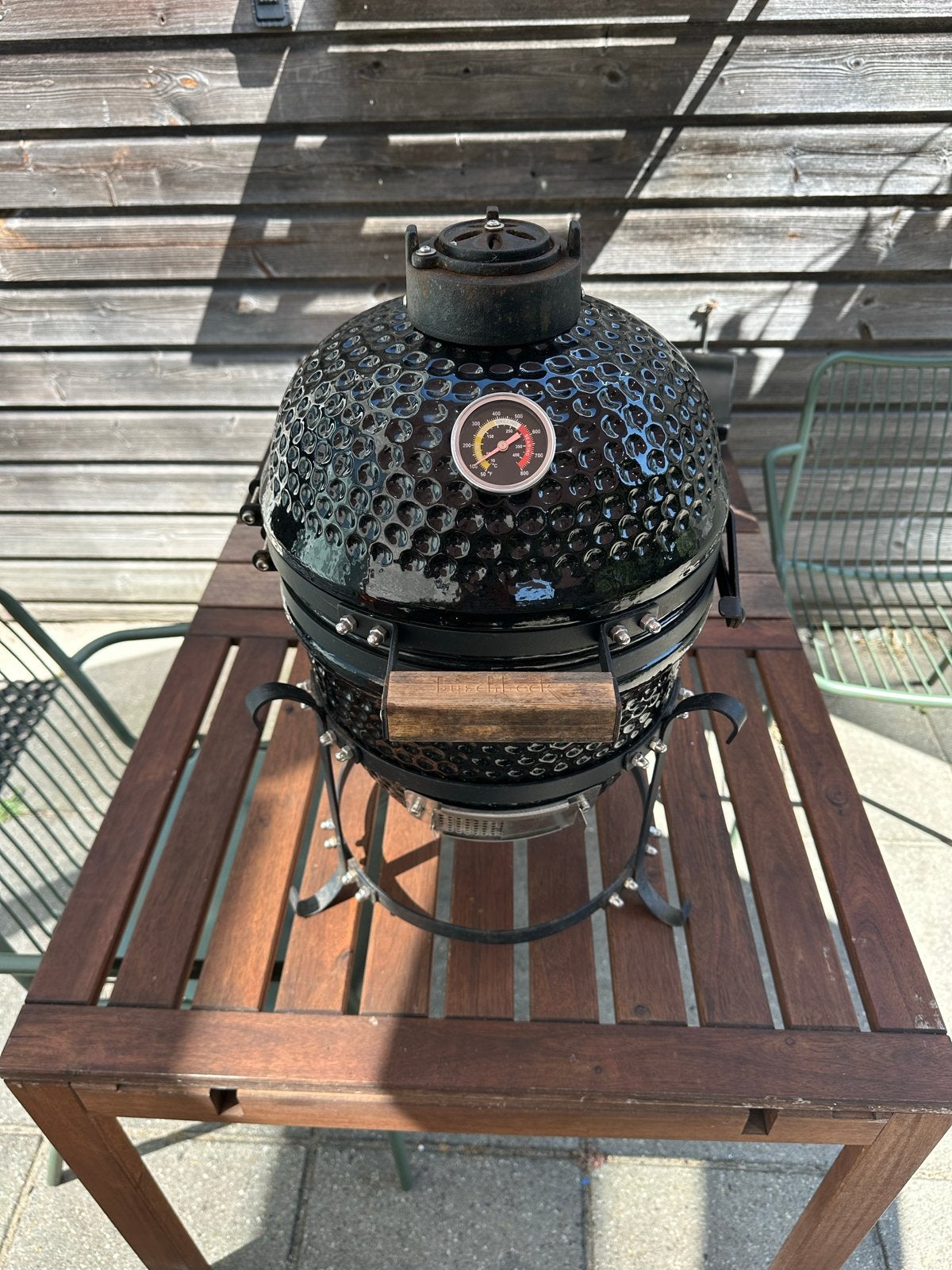 Buschbeck Mini Kamado 27cm met accessoires, Tuin en Terras, Barbecue-accessoires, Ophalen, Gebruikt