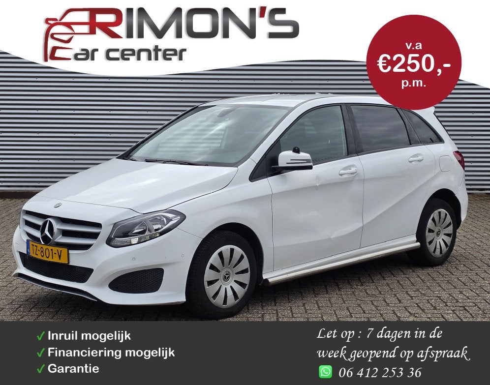 Mercedes-Benz B-klasse 220 d Ambition Dealer Onderhouden 1 S, Gebruikt, Euro 6, 4 cilinders, Wit