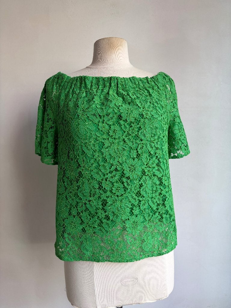 sissy boy kanten top maat s groen, Kleding | Dames, Tops, Verzenden, Sissy-Boy, Zo goed als nieuw, Korte mouw