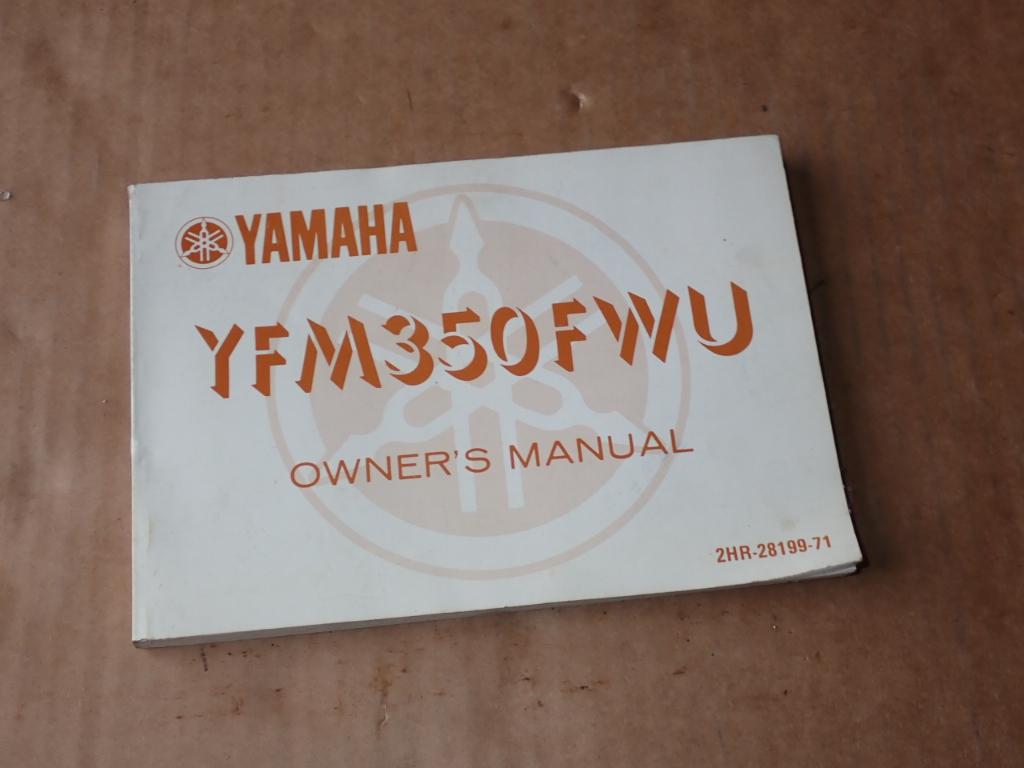 Yamaha YFM350 FWU Eigenaars Handleiding Owners Manual, Verzenden