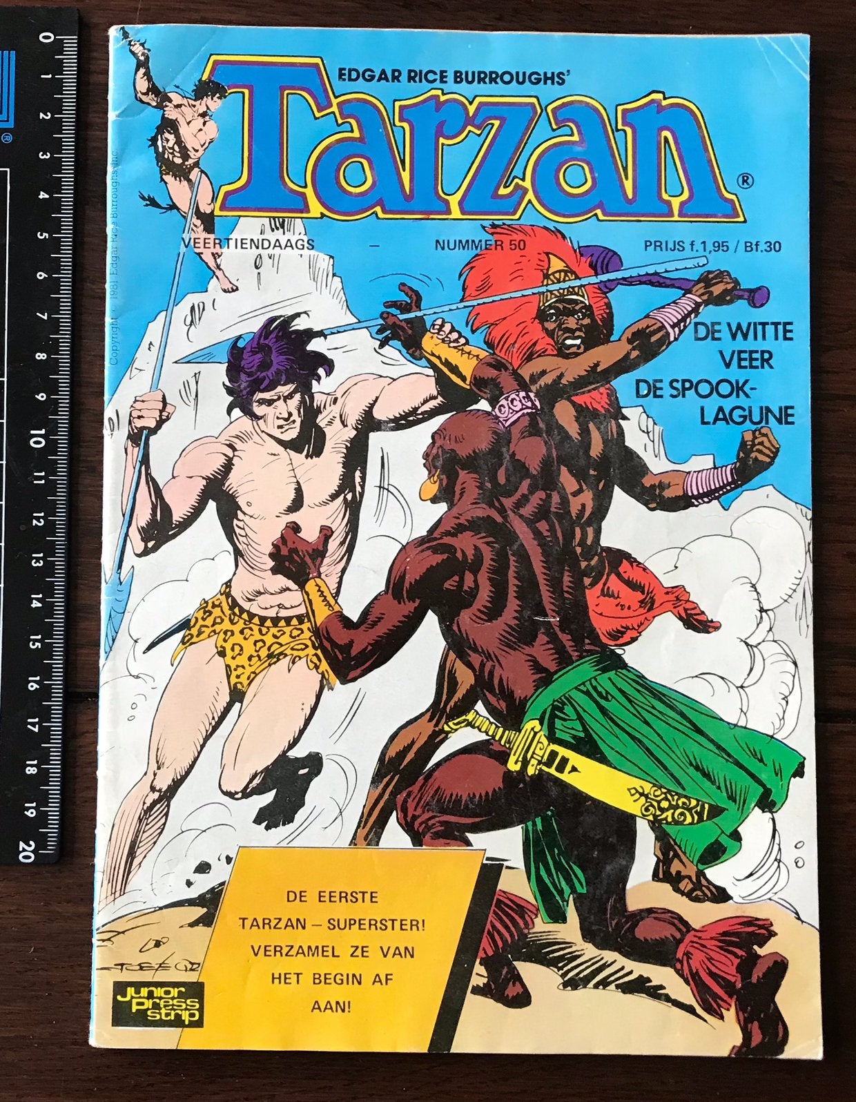 Oude TARZAN Junior Press Strip 1e TARZAN, Eén comic, Ophalen of Verzenden, Zo goed als nieuw, Europa