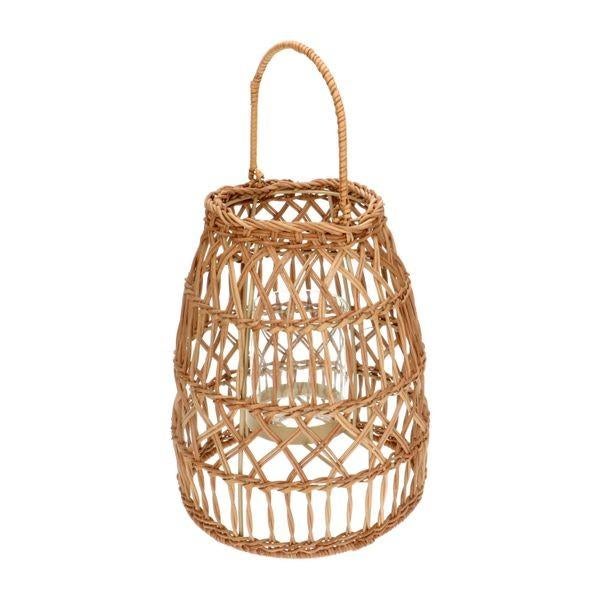 Ibiza stijl rotan windlicht - sfeervolle verlichting, Overige materialen, Nieuw, Ophalen of Verzenden, Kandelaar