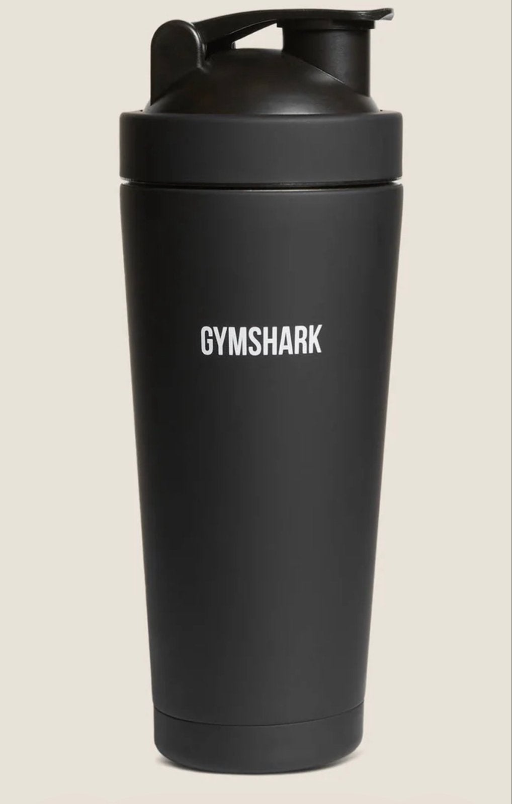 GYMSHARK Matte Metal Shaker Bottle / fles - NIEUW Zwart, Ophalen of Verzenden, Nieuw, Overige typen