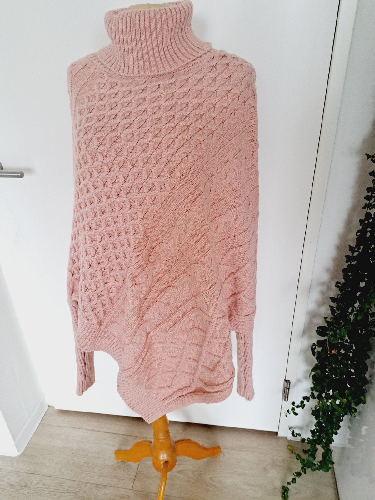 poncho met mouwen universele maat roze, Verzenden, Nieuw, Roze