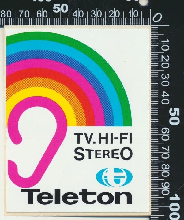 Sticker: Teleton Stereo HiFi (2), Ophalen of Verzenden, Zo goed als nieuw, Bedrijf of Vereniging
