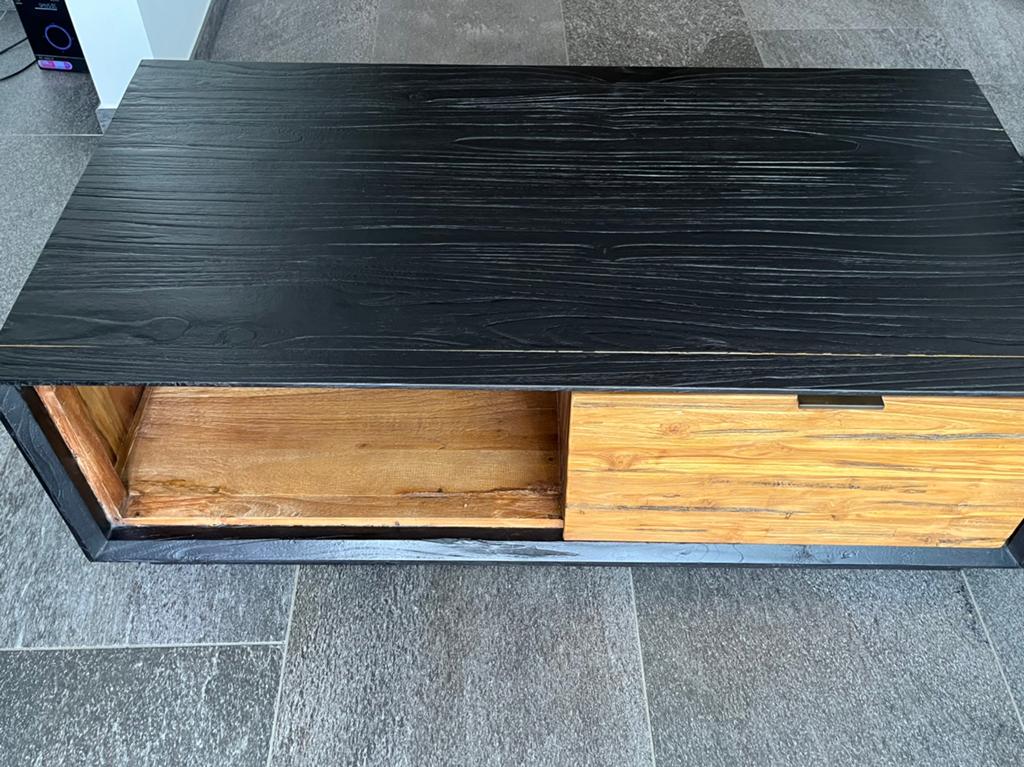 Teakhouten salontafel, Ophalen, 100 tot 150 cm, Teakhout, Nieuw