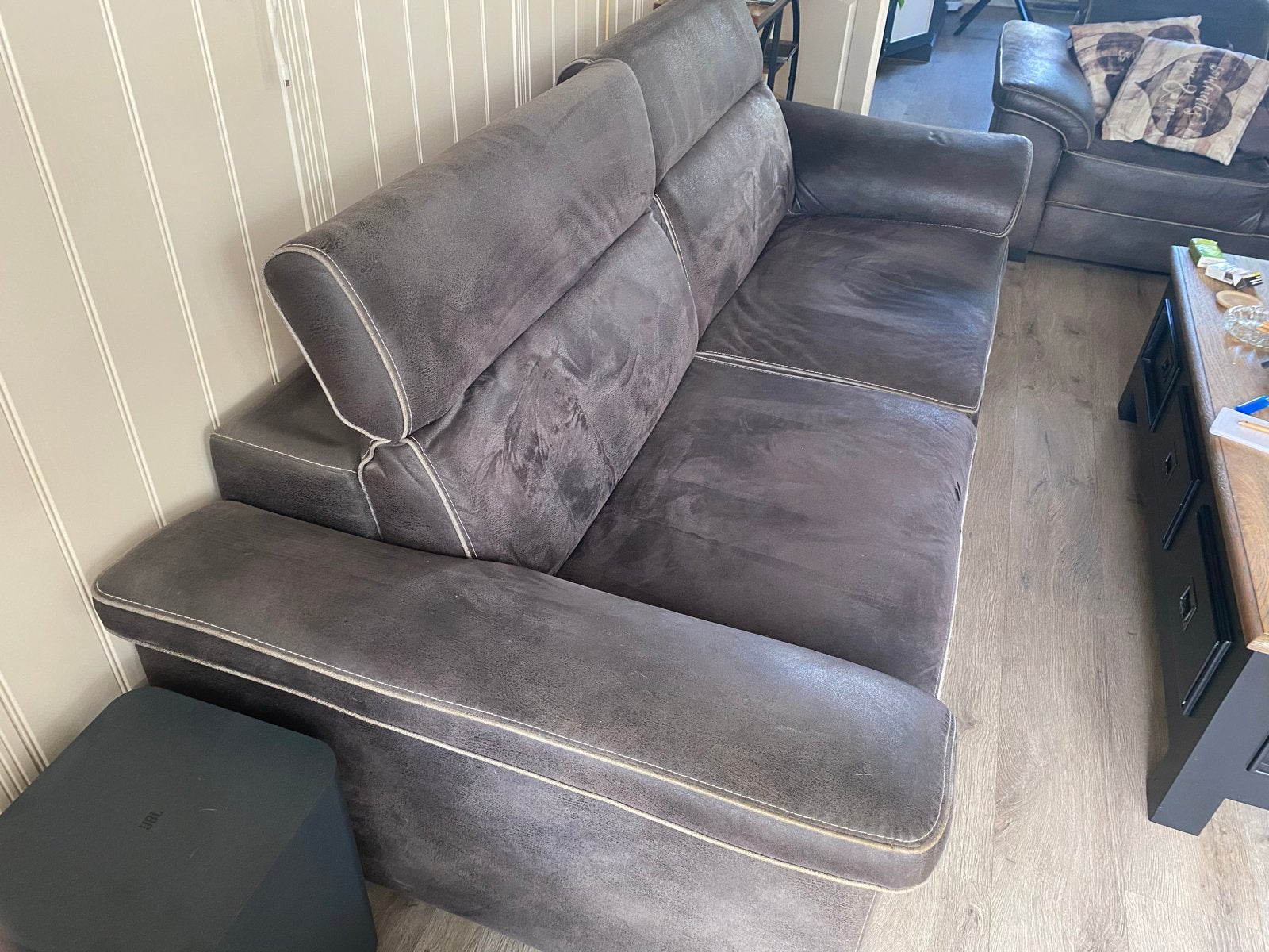 Profijtmeubel Driezits en Tweezits Bankstel, Ophalen, Gebruikt, Driepersoons, 75 tot 100 cm