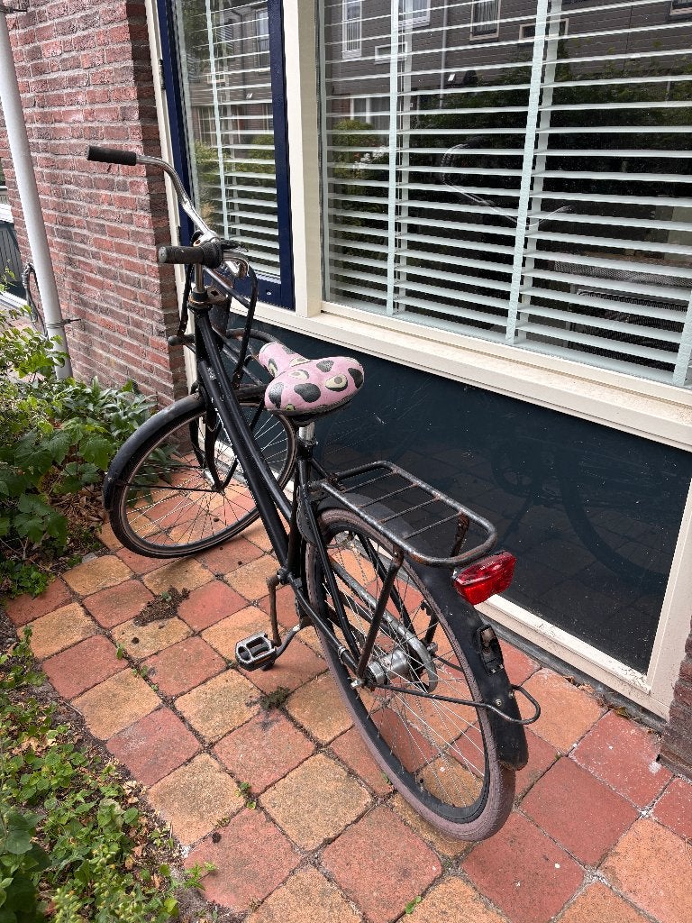Transportfiets zwart - 28 inch, Fietsen en Brommers, Terugtraprem, Gebruikt, Versnellingen, 50 tot 53 cm