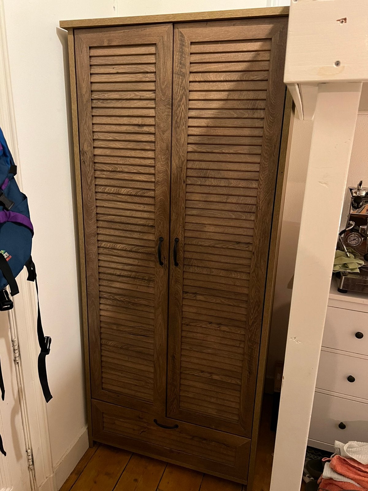 Jysk kledingkast Manderup, Ophalen, Gebruikt, 50 tot 100 cm, Met lade(s)