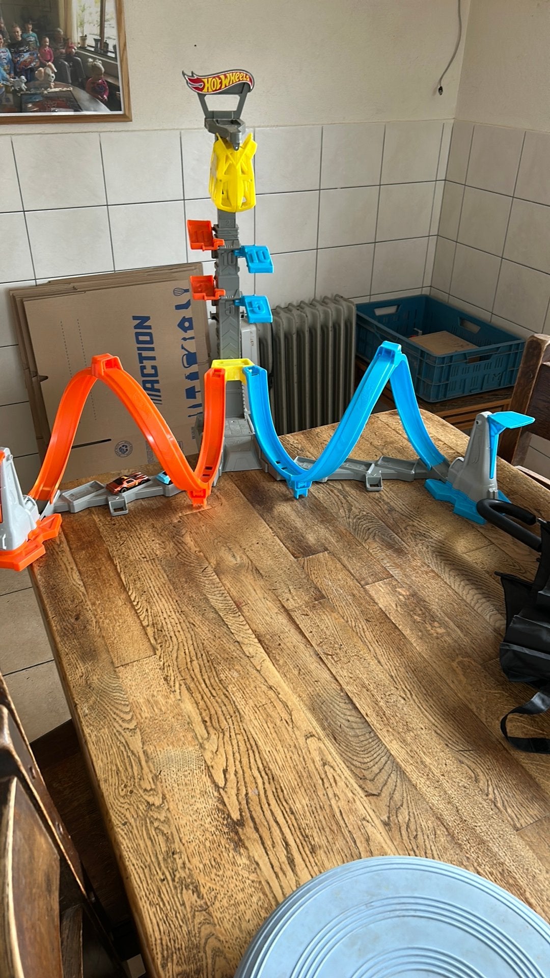 Te koop hotwheels baan, Ophalen, Zo goed als nieuw, Handmatig, Hot Wheels