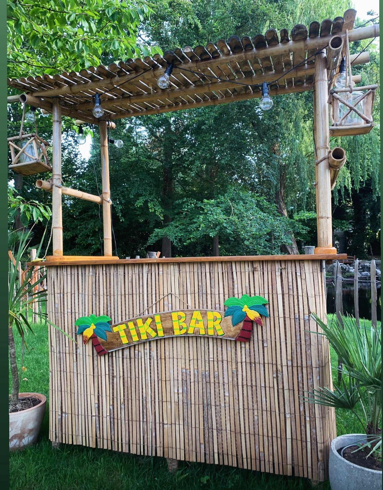 Tikibar cocktailbar Hawaii bamboe, Ophalen, Zo goed als nieuw