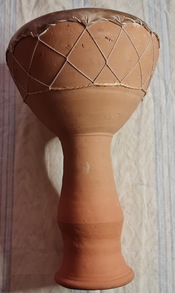Traditionele terracotta Darbuka trommel handgemaakt, Muziek en Instrumenten, Percussie, Ophalen of Verzenden, Zo goed als nieuw