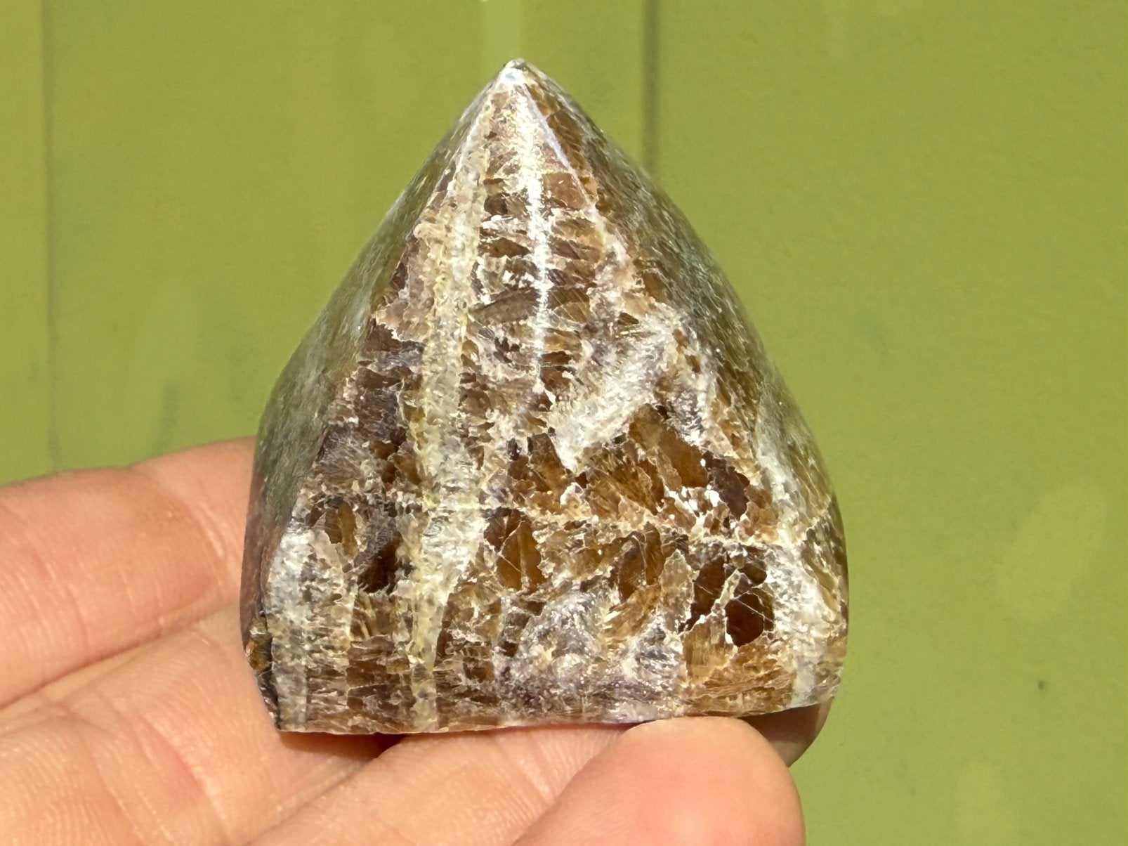 Aragoniet pyramide mineralen, Ophalen of Verzenden, Mineraal