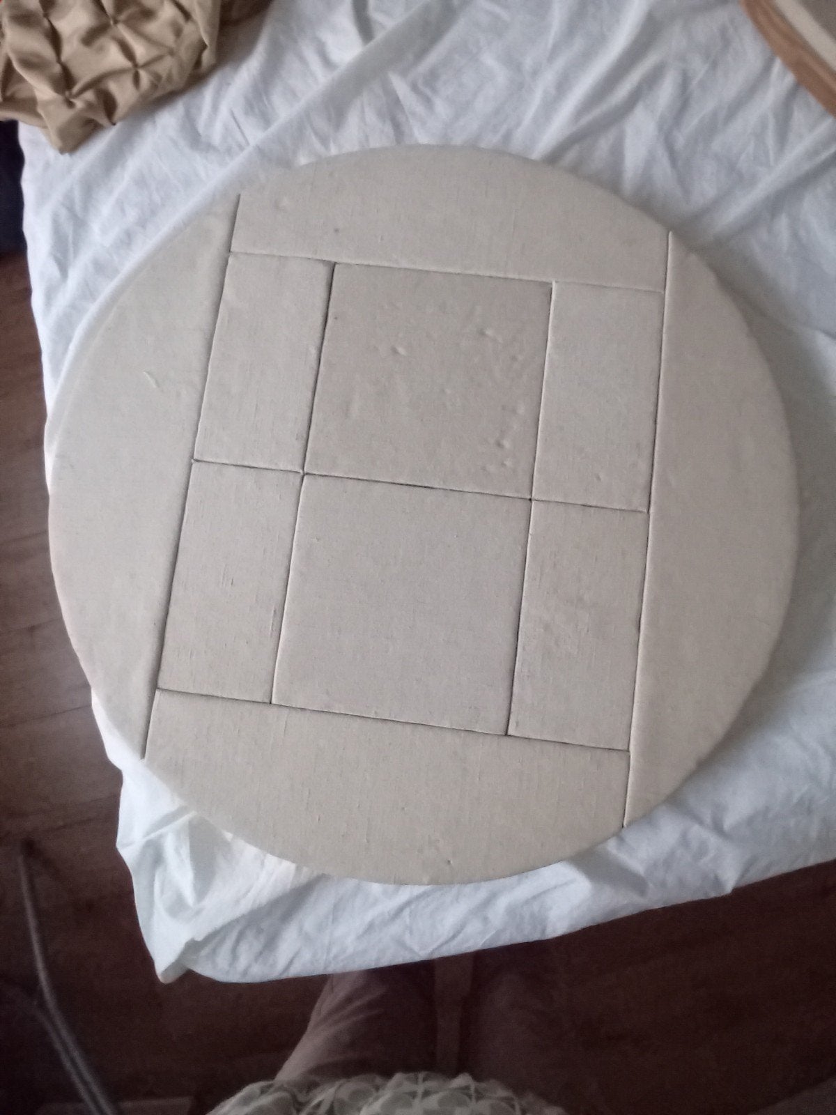 Kantklos blokkenkussen met extra blok, Ophalen, Gebruikt, Kussen