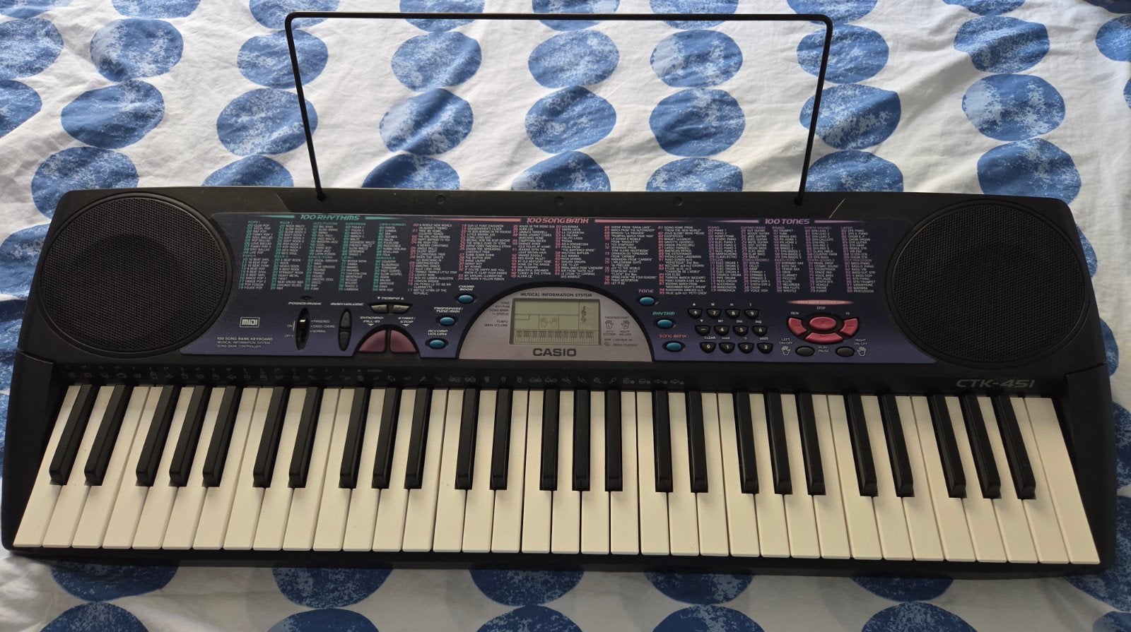 Casio CTK-451 keyboard met songbook, Muziek en Instrumenten, Keyboards, Ophalen, Zo goed als nieuw, 61 toetsen, Casio