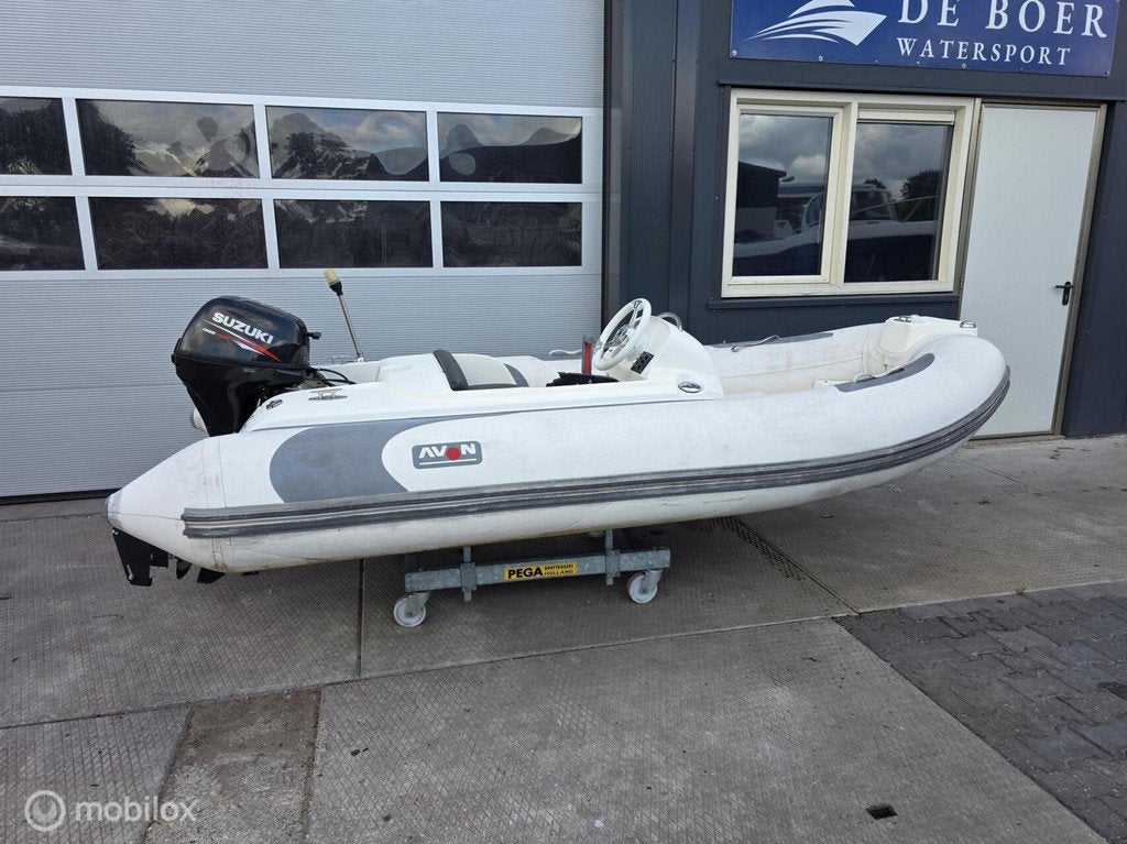 RIB Avon 360 suzuki 9.9pk 4takt inruil topper!, Gebruikt, Benzine, Avon