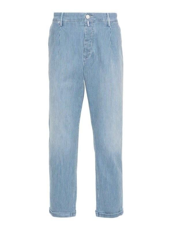 Jacob cohen gestreepte jeans GERESERVEERD, Jacob cohen, Blauw, Nieuw, Ophalen of Verzenden
