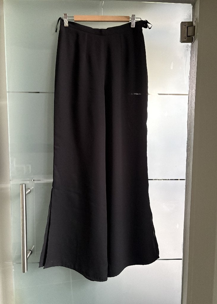 Anne Belin Zwarte Wijde Pantalon/Palazzo Broek It 42 (EU38), Maat 38/40 (M), Anne Belin, Zwart, Ophalen of Verzenden