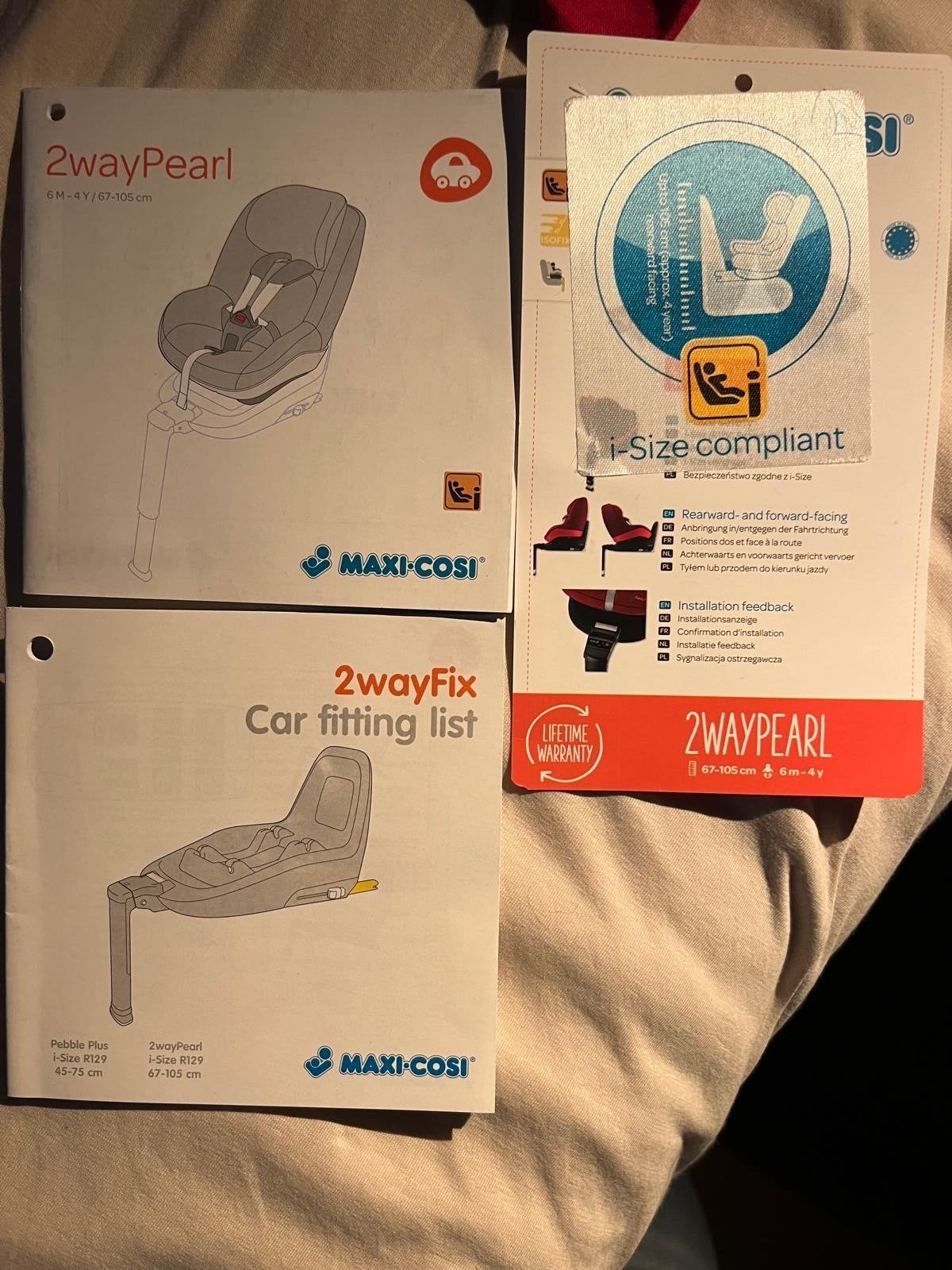 Maxi-Cosi 2wayPearl autostoel met 2wayFix base, Kinderen en Baby's, Ophalen, Gebruikt, 0 t/m 18 kg, Verstelbare rugleuning