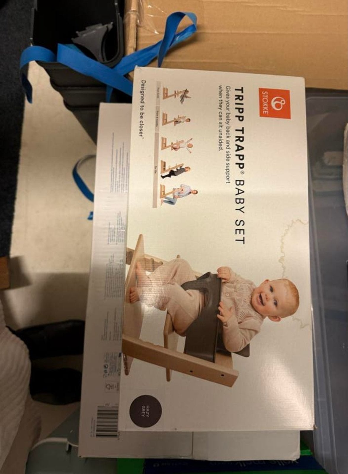 Nieuwe Tripp Trapp Baby Set Grijs - Ongebruikt, Ophalen, Nieuw, Meegroeistoel, Stoelverkleiner