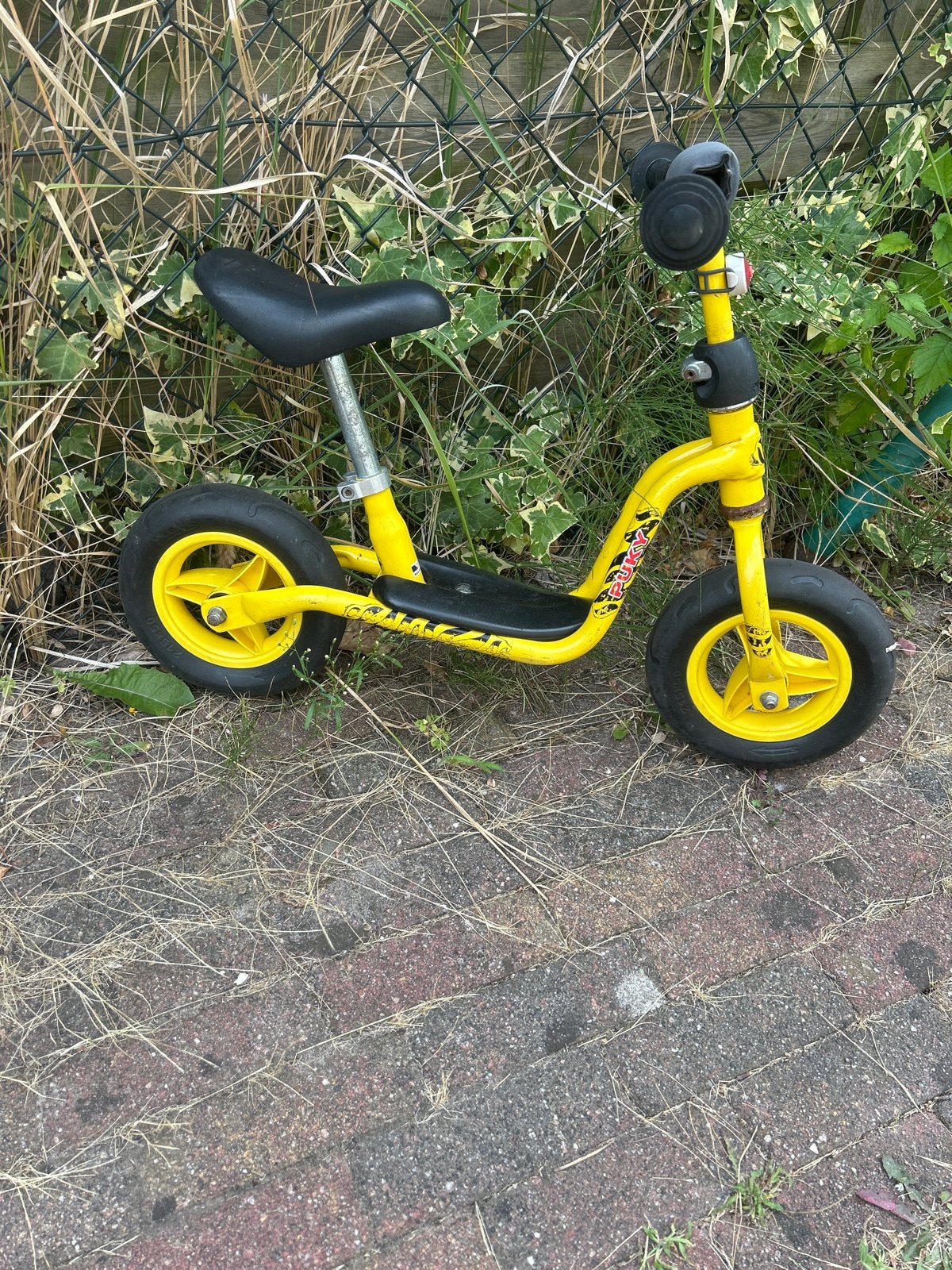 Puky loopfiets geel, ideaal voor jonge kinderen, Ophalen of Verzenden, Gebruikt, Velgrem, Minder dan 16 inch