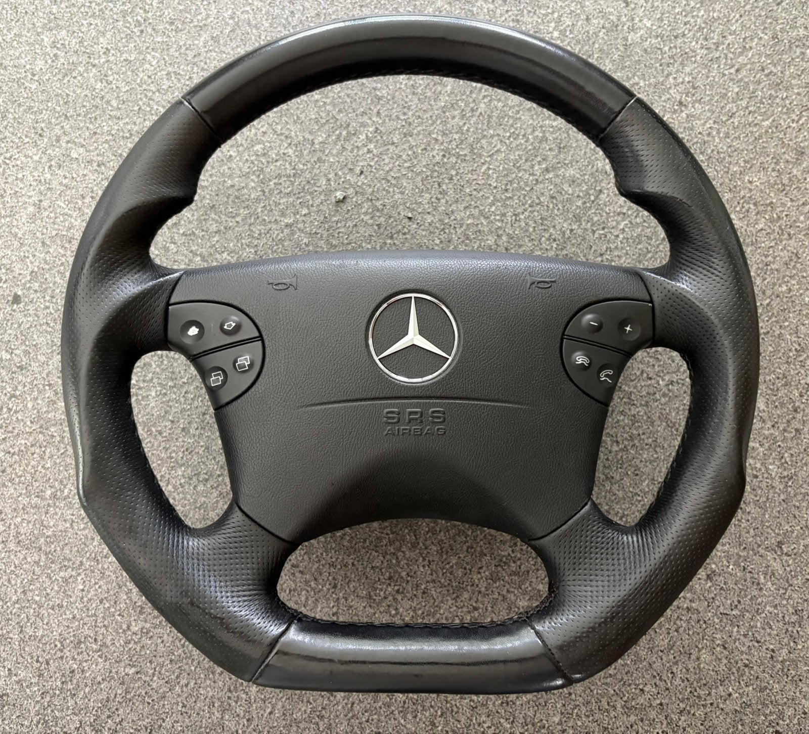 Mercedes leder sport stuur, Auto-onderdelen, Besturing, Ophalen of Verzenden, Gebruikt, Mercedes-Benz