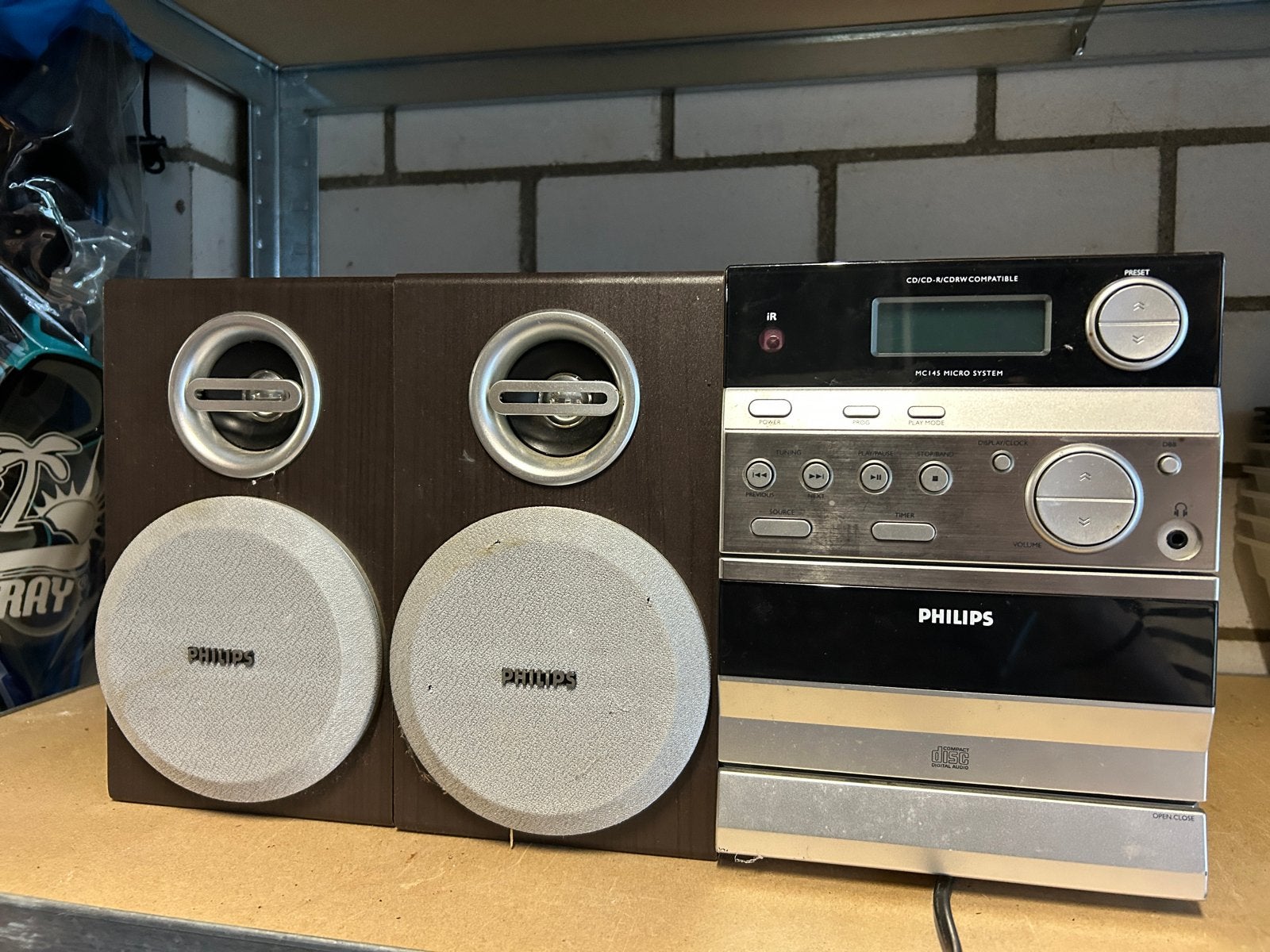 Philips Microset MC145 met CD-speler en speakers, Ophalen, Philips, Gebruikt, Microset