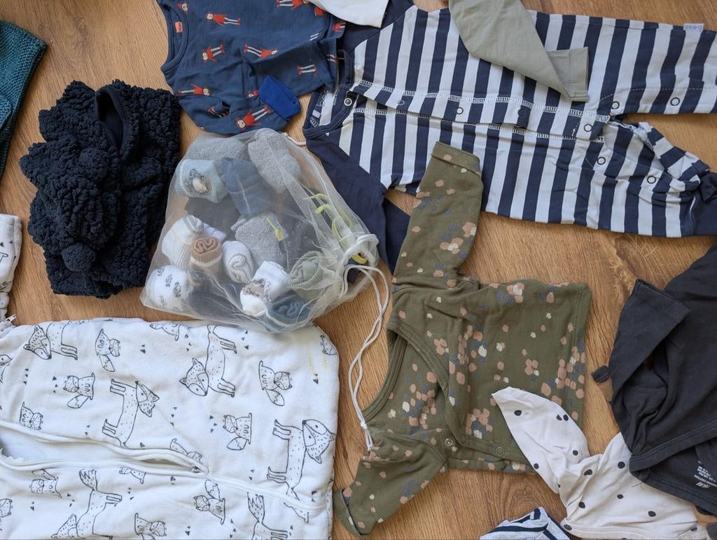 Doos vol babykleertjes maat 50-56, Verzenden, Zo goed als nieuw, Maat 50