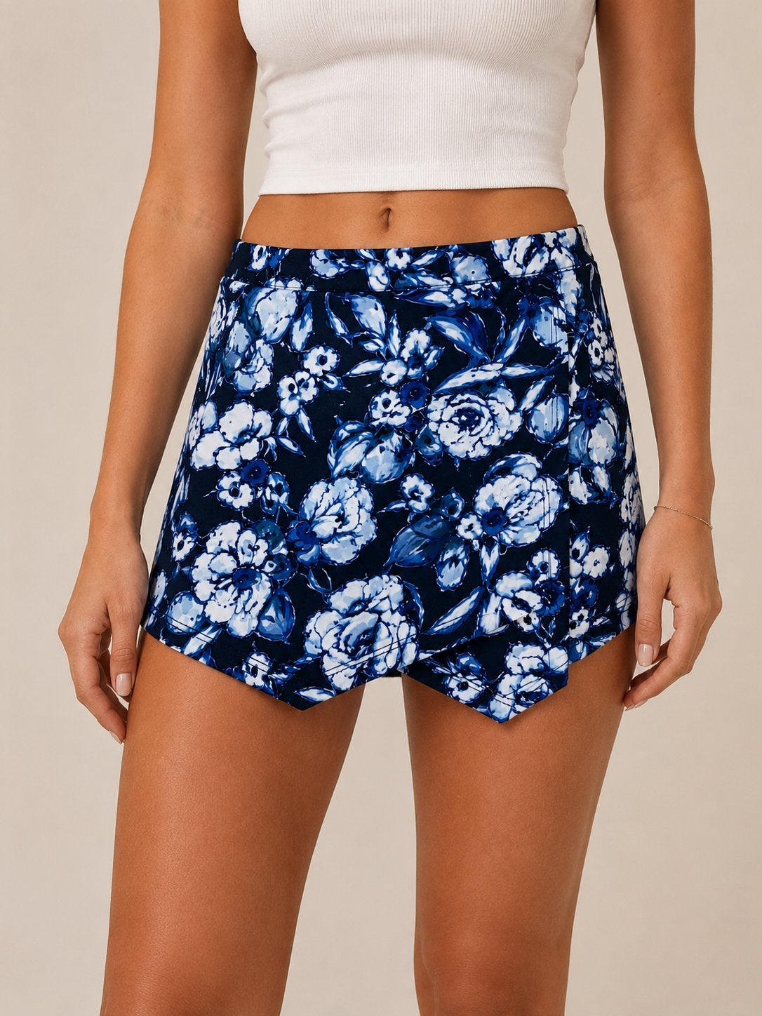 Abercrombie & Fitch skort XS bloemenprint, Blauw, Nieuw, Ophalen of Verzenden, Maat 34 (XS) of kleiner