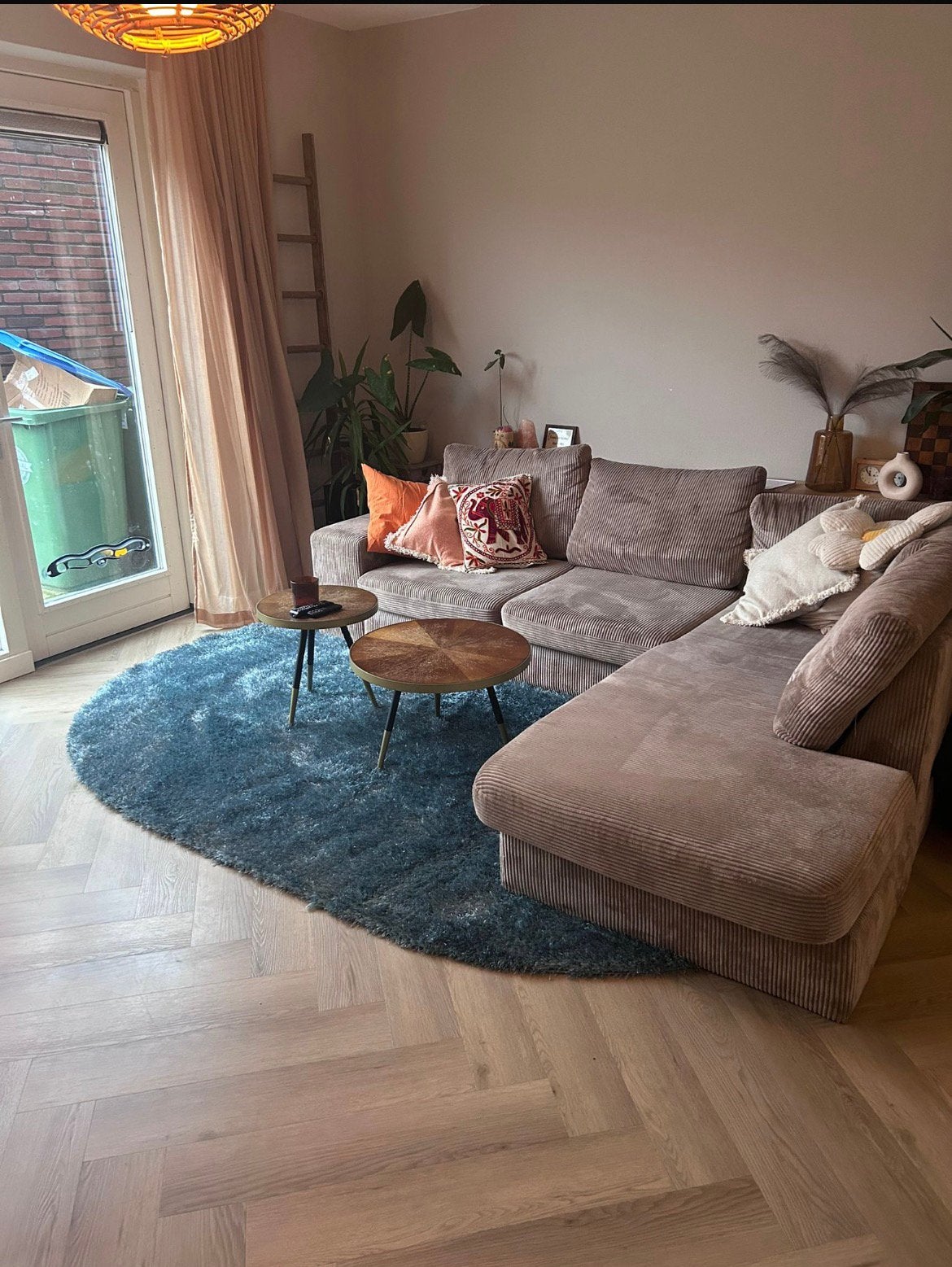 Ovaal vloerkleed, Ophalen, 100 tot 150 cm, Blauw, 200 cm of meer