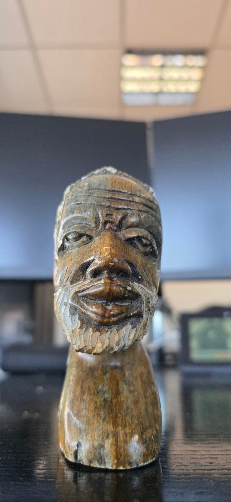 Afrikaanse Natuurstenen Buste - Uniek Handwerk, Minder dan 20 cm, Buste, Ophalen of Verzenden, Handgemaakt