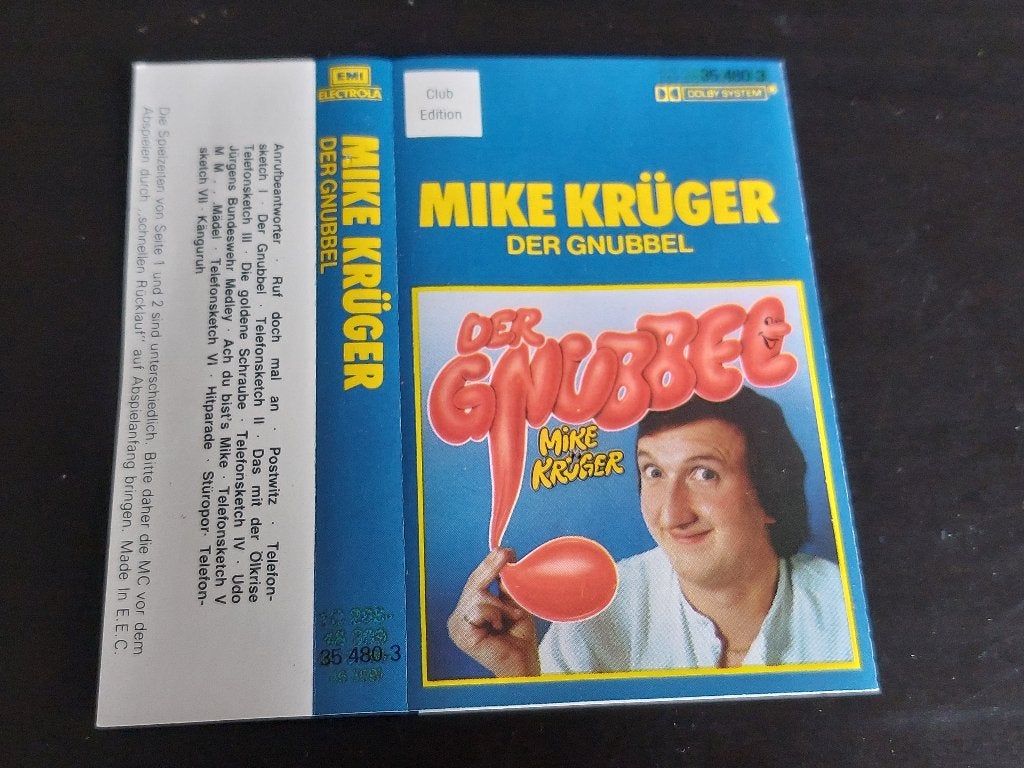 MIKE KRÜGER - DER GNUBBEL (MC), Cd's en Dvd's, Cassettebandjes, 1 bandje, Ophalen of Verzenden, Zo goed als nieuw, Origineel