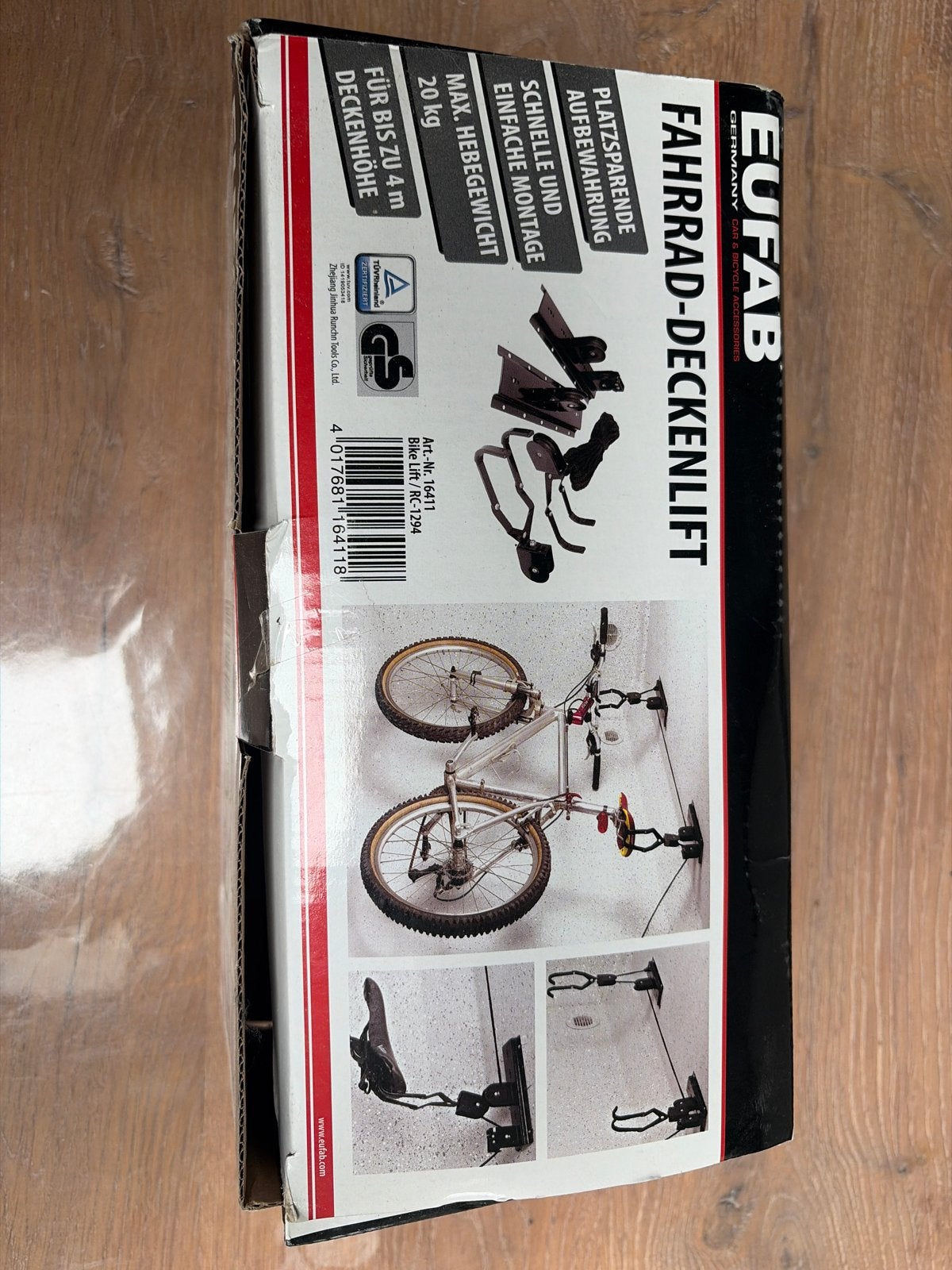 EUFAB Fiets Plafondlift - Ruimtebesparend en Eenvoudig, Ophalen of Verzenden, Nieuw