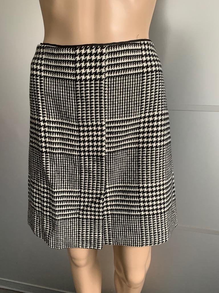 E51 Nieuw Blacky Dress: mt. 38=M wollen rok zwart/wit/grijs, Maat 38/40 (M), Blacky Dress, Zwart, Nieuw