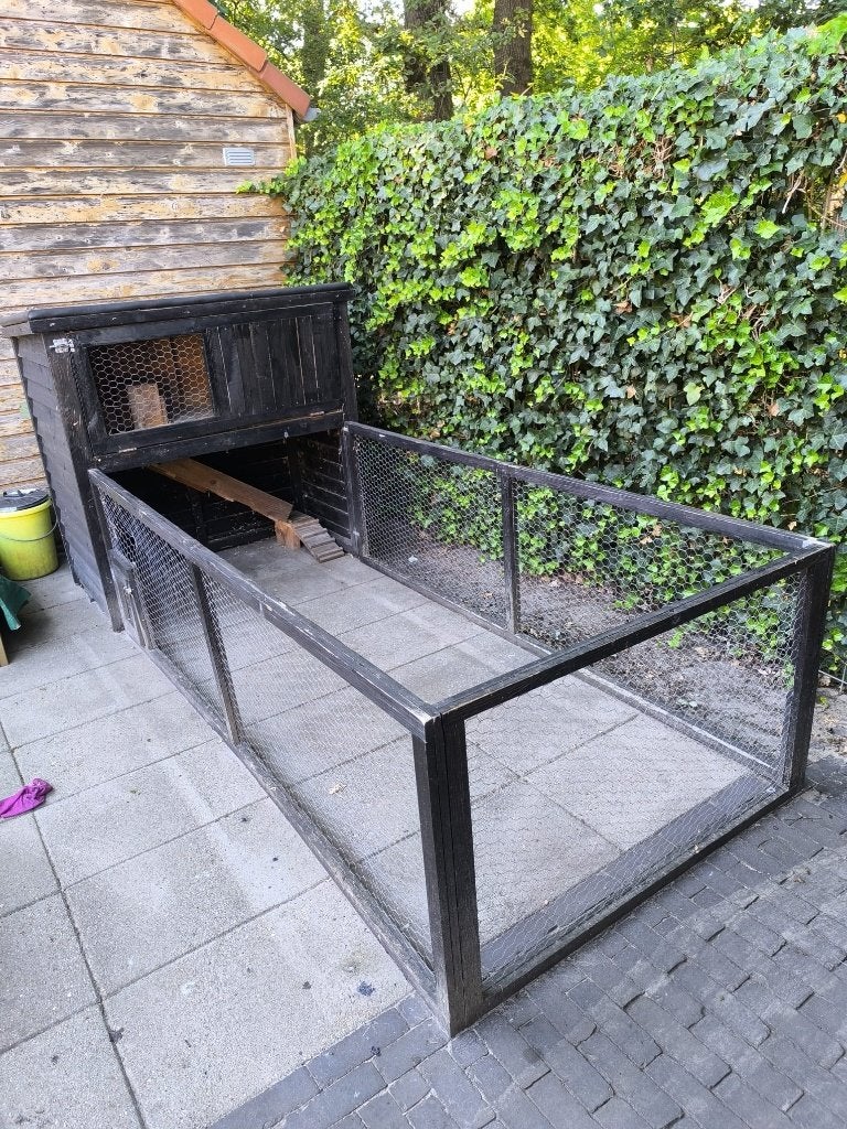 Konijnen/kippen hok met vele accessoires, Ophalen, 90 cm of meer, Konijn, Hok