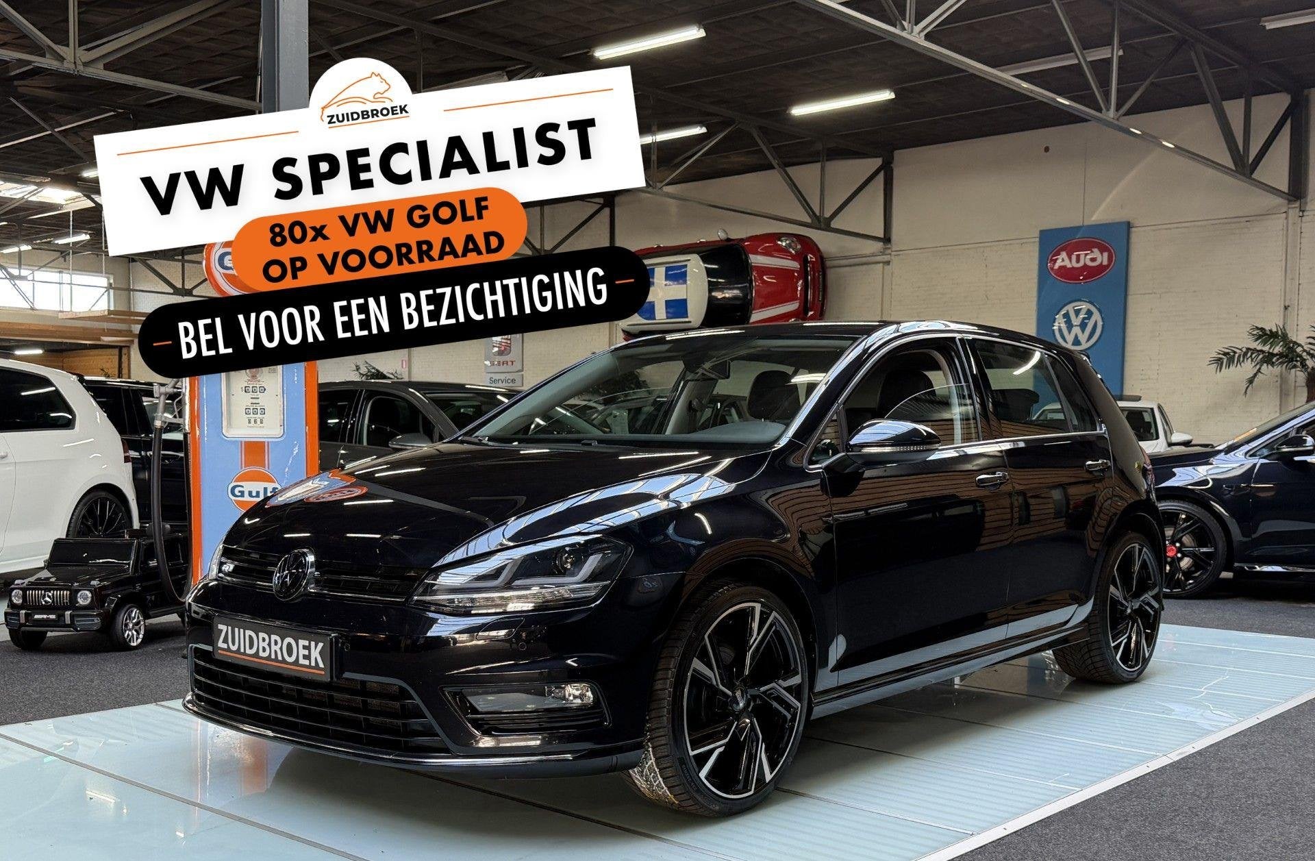 Volkswagen Golf 1.4 TSI R-Line! Maxton! Leer! Navi! Cruise!, Gebruikt, Automatische klimaatregeling, 4 cilinders, Zwart