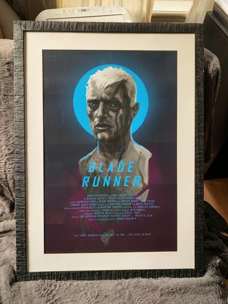 Blade Runner Poster – Limited Edition – Ingelijst, Verzamelen, Posters, Ophalen, Rechthoekig Staand, Met lijst, Zo goed als nieuw