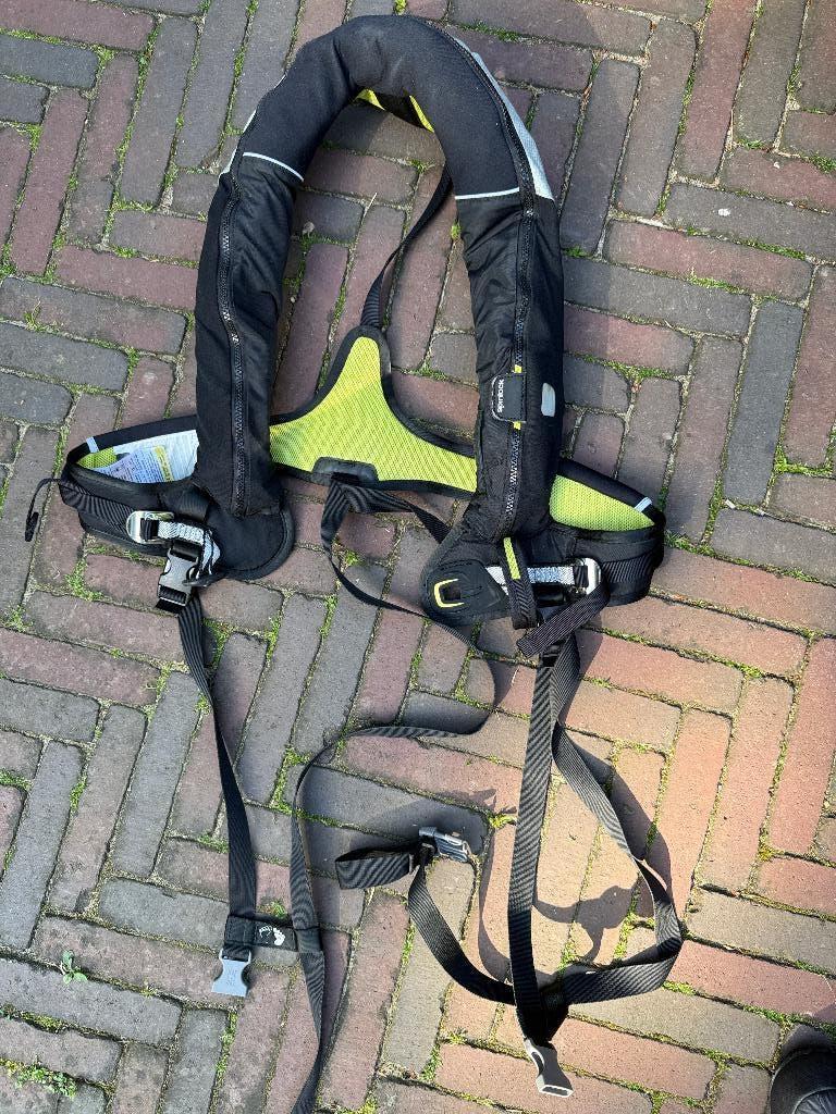 Spinlock Deckvest 150N + lifeline (met 2 haken), Ophalen of Verzenden, Zo goed als nieuw, Dame of Heer, Reddingsvest of Zwemvest