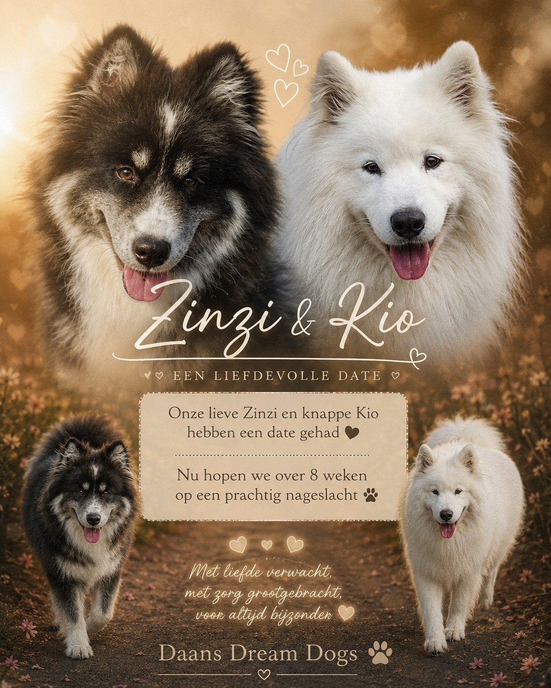samojeed x pups, Dieren en Toebehoren, 8 tot 15 weken, Meerdere, Meerdere dieren, Nederland