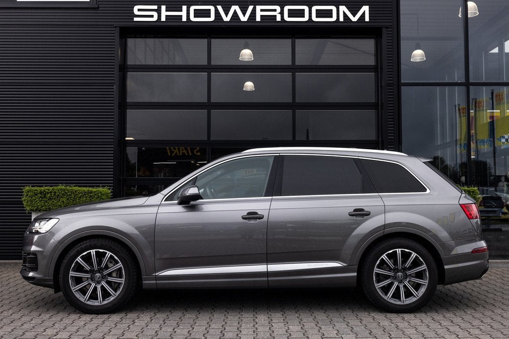 Audi Q7 3.0 TFSI S-Line, 7-persoons, Pano, Ventilatie, 360 C, Auto's, Audi, Automaat, Gebruikt, 7 stoelen, Leder