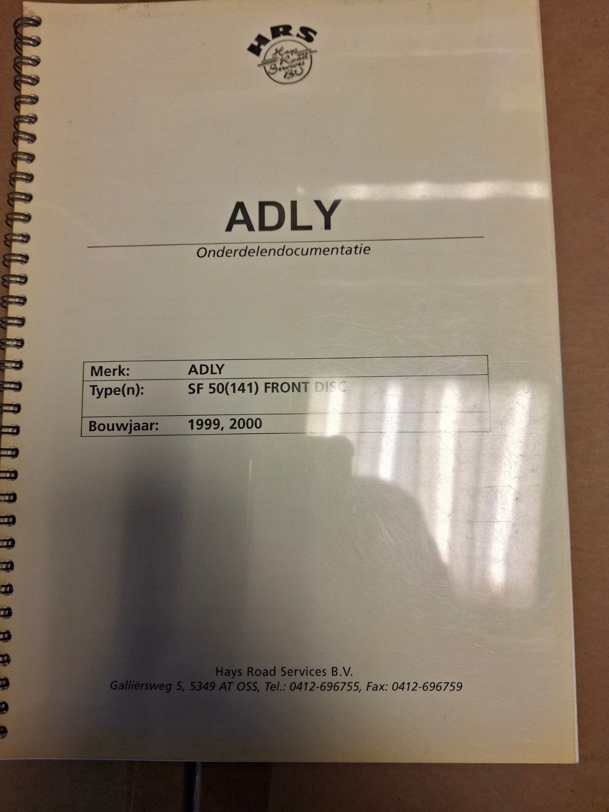 ADLY SF 50(141) Front disc Onderdelendocumentatie, Ophalen of Verzenden, Gebruikt, Overige typen, ADLY